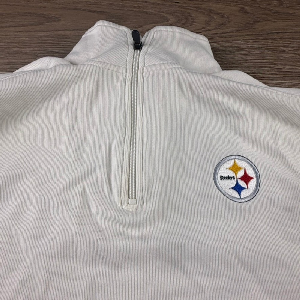 Cutter & Buck Pittsburgh Steelers Quarter Zip Men's Pullover Ribbed Top XL